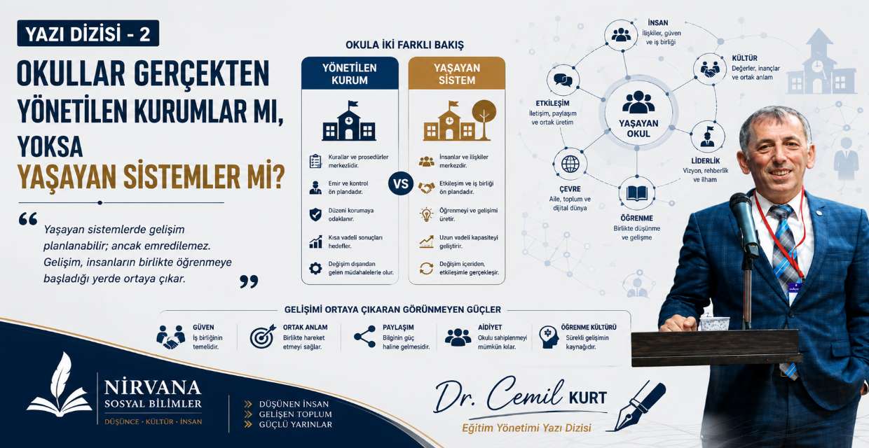 Yazı Dizisi – 2 Okullar Gerçekten Yönetilen Kurumlar mıdır, Yoksa Yaşayan Sistemler mi?
