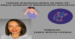 YERİNDE DURAMAYAN BEDEN Mİ ZİHİN Mİ? DİKKAT EKSİKLİĞİ VE HİPERAKTİVİTE BOZUKLUĞU