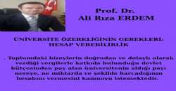 ÜNİVERSİTE ÖZERKLİĞİNİN GEREKLERİ: HESAP VEREBİLİRLİK
