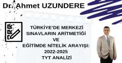 TÜRKİYE’DE MERKEZİ SINAVLARIN ARİTMETİĞİ VE EĞİTİMDE NİTELİK ARAYIŞI: 2022-2025 TYT ANALİZİ